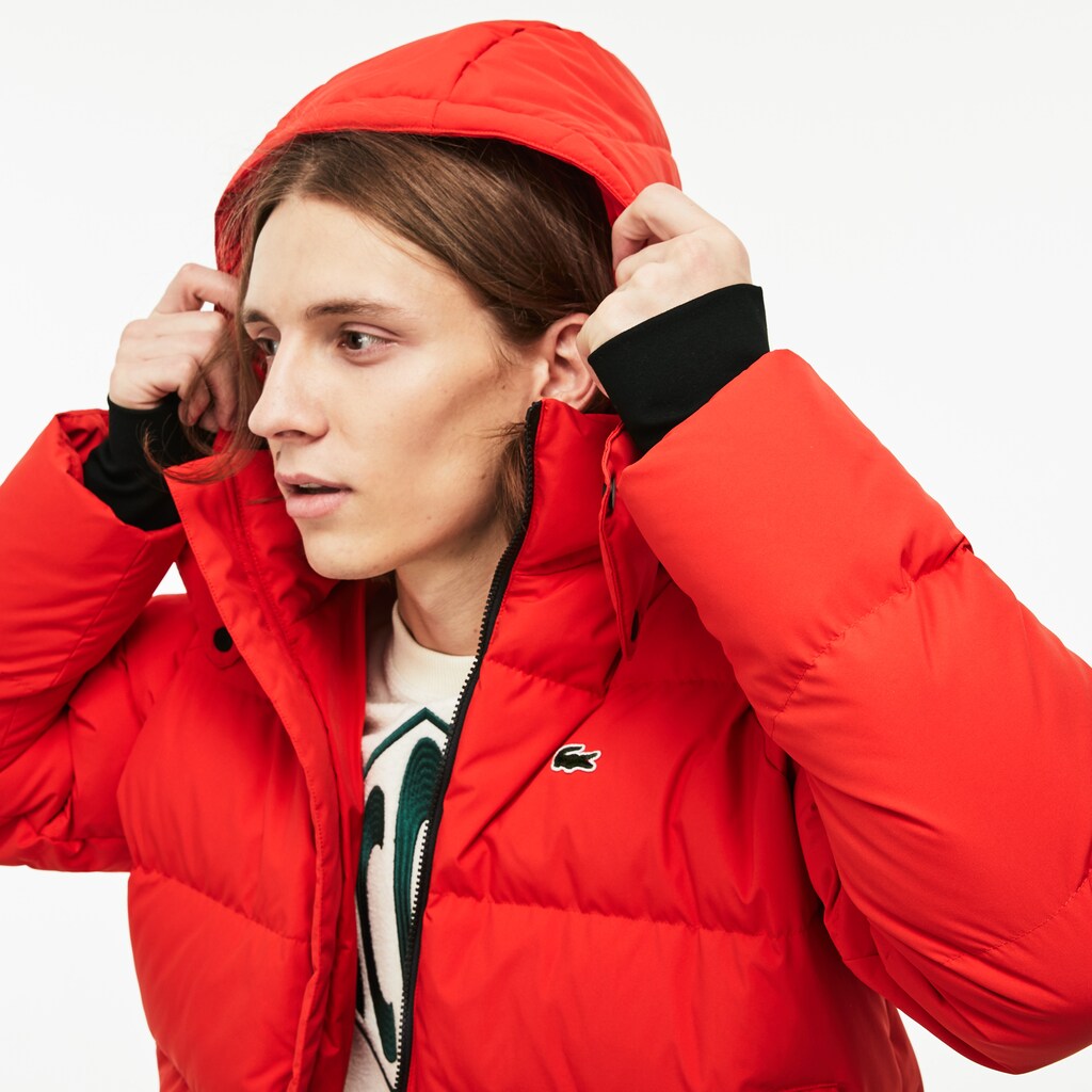 Men's LIVE Short Water-Resistant Taffeta Quilted Jacket / Lacoste