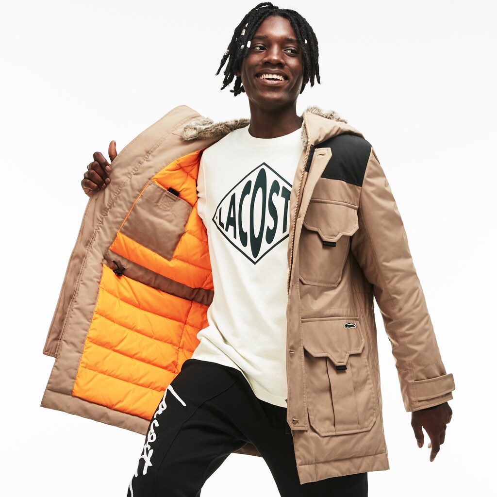 Unisex LIVE Water-Resistant Canvas Quilted Parka / Lacoste