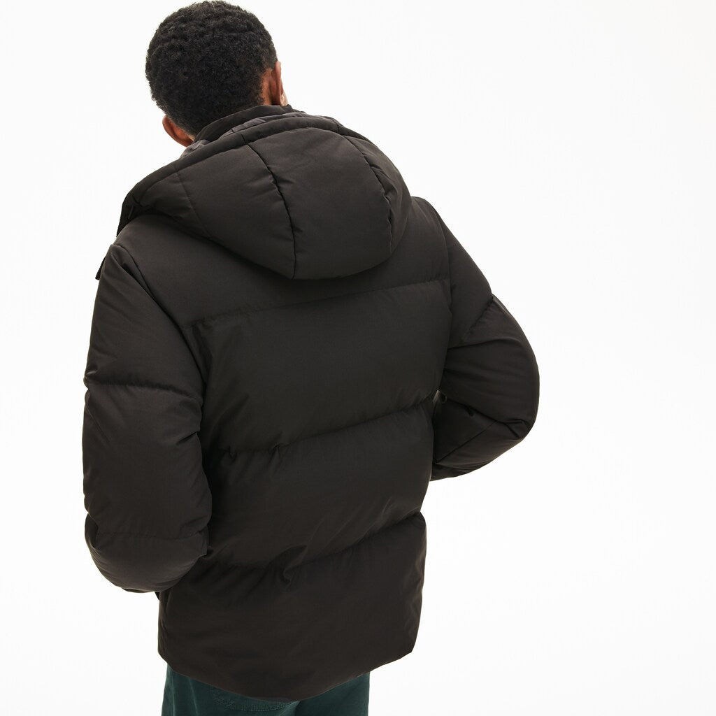 Men's Detachable Hood Quilted Water-Resistant Taffeta Jacket / Lacoste