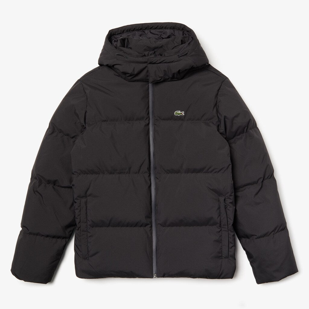 Men's Detachable Hood Quilted Water-Resistant Taffeta Jacket / Lacoste