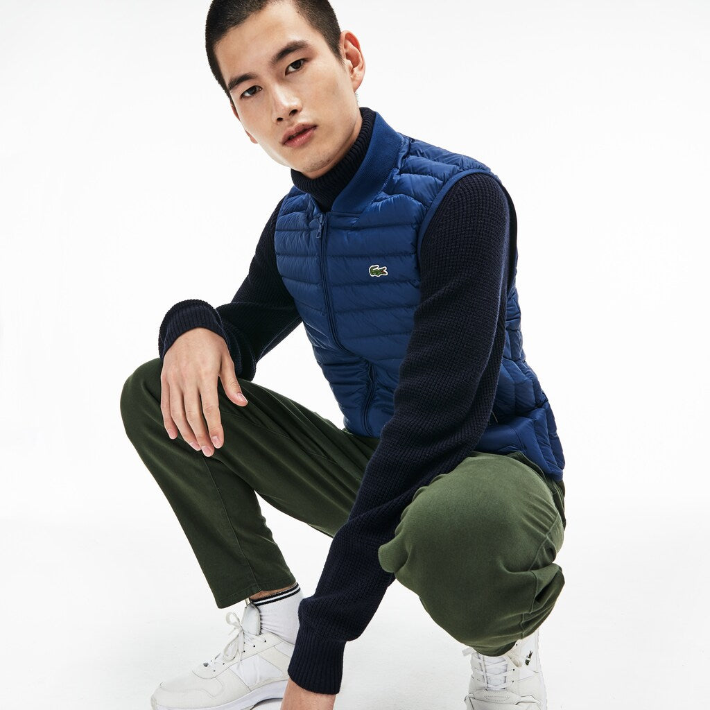 Men's Short Contrast Lining Quilted Vest / Lacoste