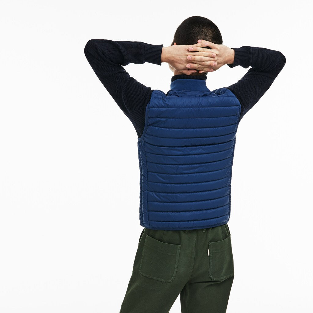 Men's Short Contrast Lining Quilted Vest / Lacoste