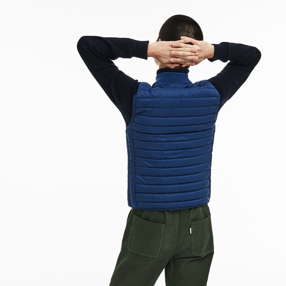 Men's Short Contrast Lining Quilted Vest / Lacoste