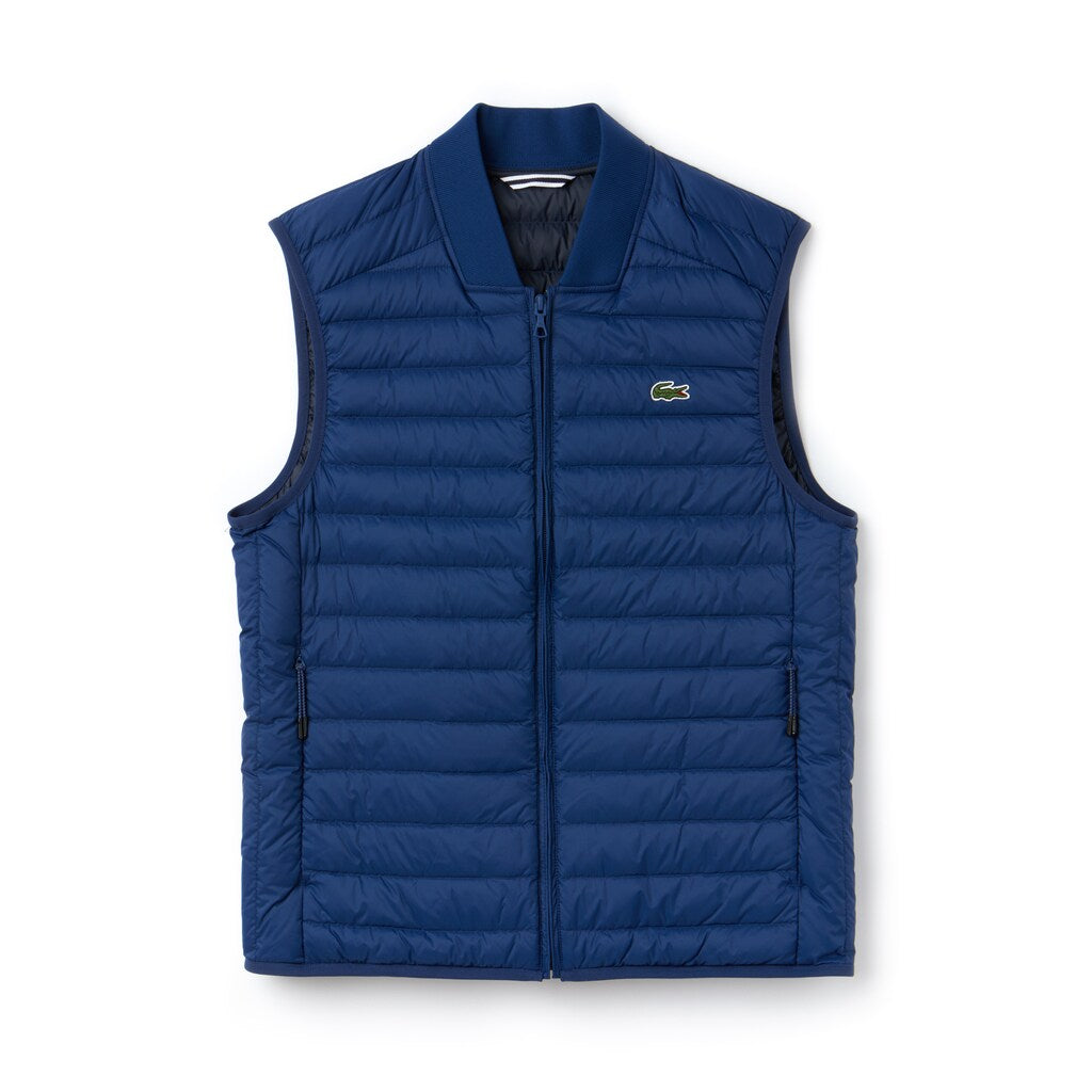 Men's Short Contrast Lining Quilted Vest / Lacoste