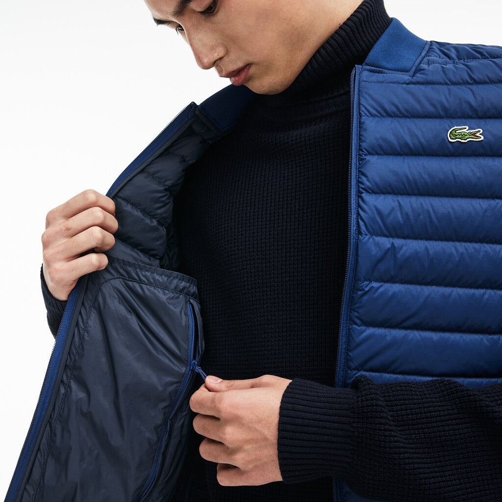 Men's Short Contrast Lining Quilted Vest / Lacoste