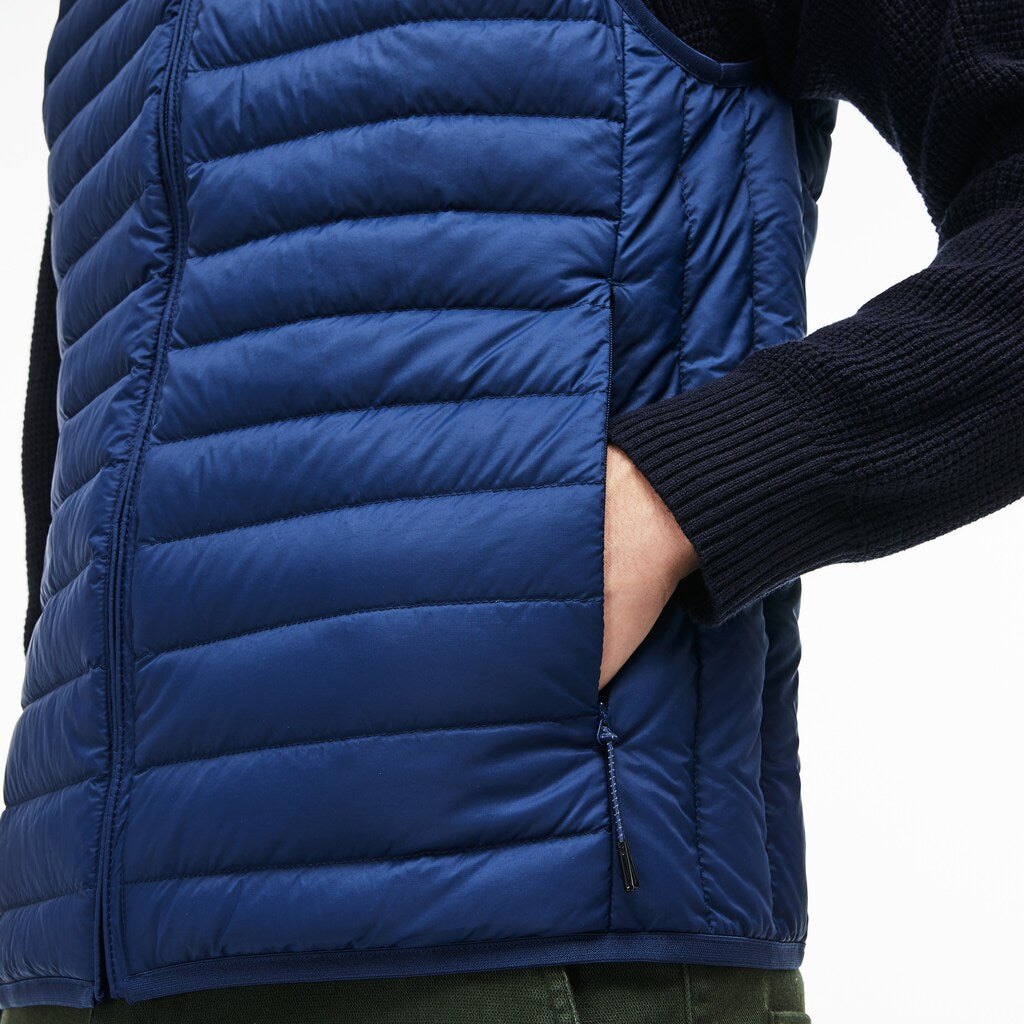 Men's Short Contrast Lining Quilted Vest / Lacoste