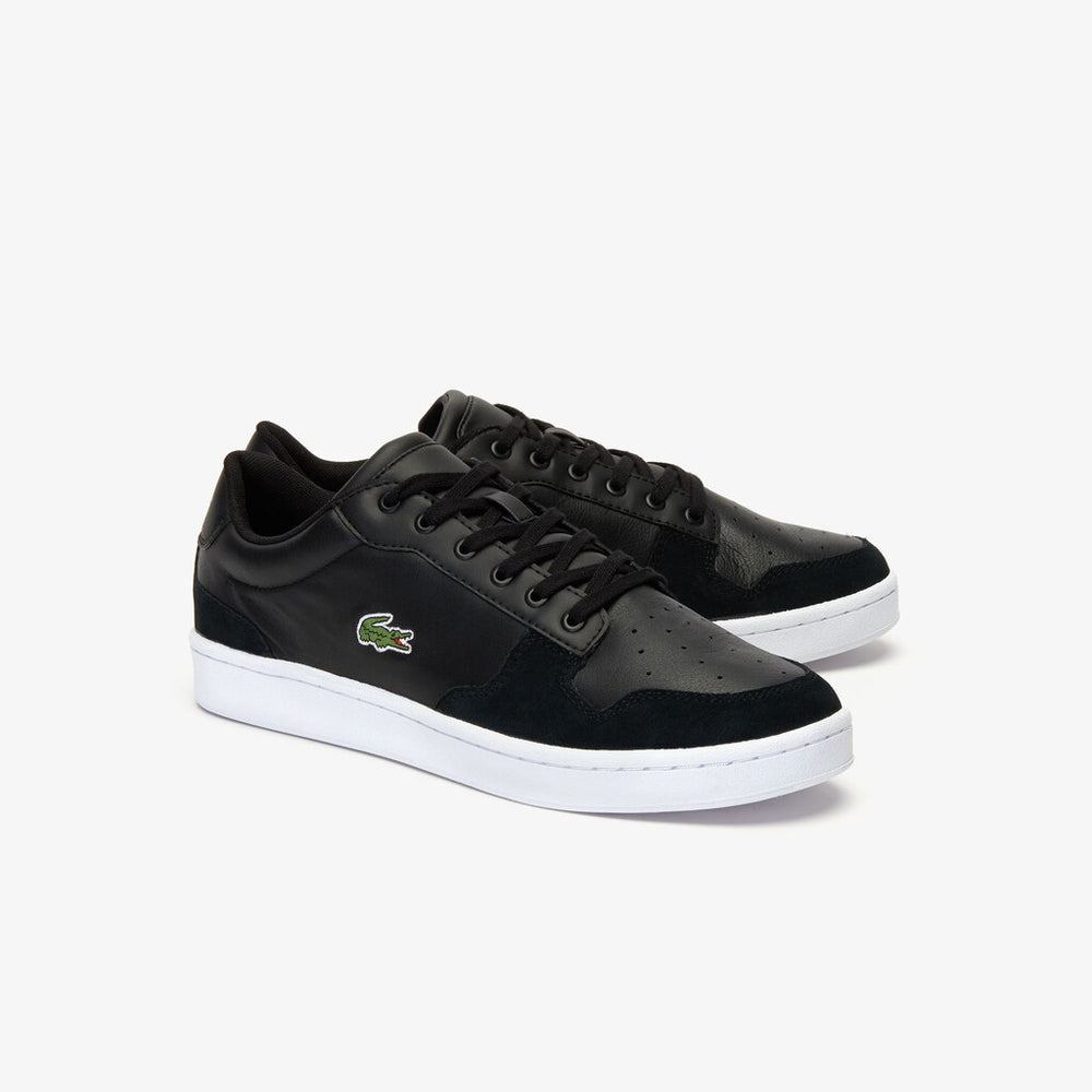 Men's Masters Cup Leather and Suede Sneakers / Lacoste