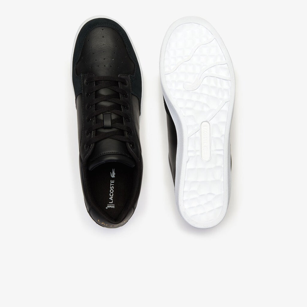 Men's Masters Cup Leather and Suede Sneakers / Lacoste