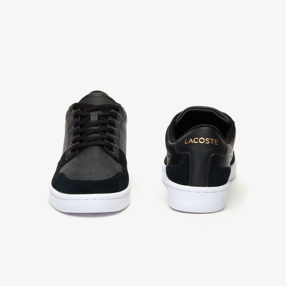 Men's Masters Cup Leather and Suede Sneakers / Lacoste