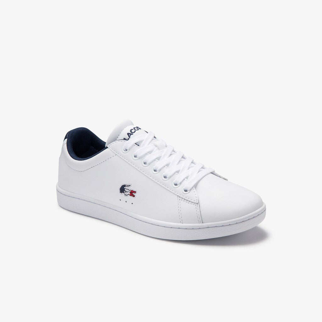 Women's Carnaby Evo Tricolore Leather and Synthetic Sneakers / Lacoste