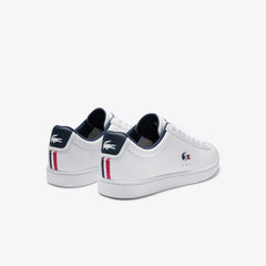 Women's Carnaby Evo Tricolore Leather and Synthetic Sneakers / Lacoste