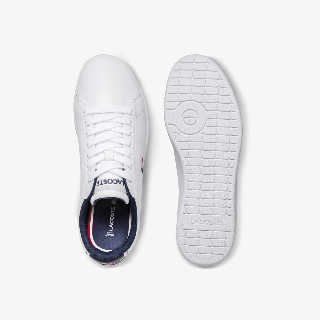 Women's Carnaby Evo Tricolore Leather and Synthetic Sneakers / Lacoste