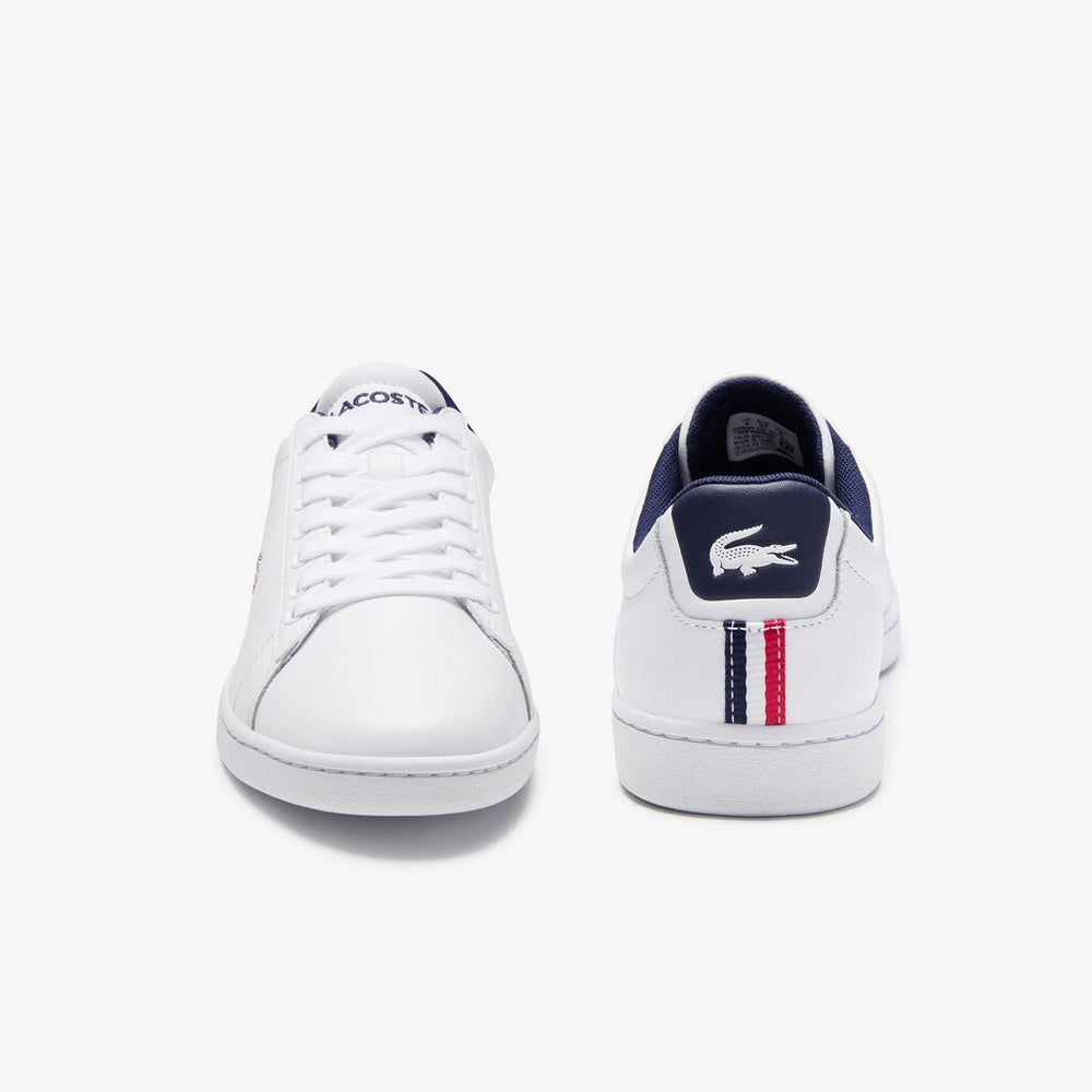 Women's Carnaby Evo Tricolore Leather and Synthetic Sneakers / Lacoste