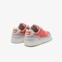 Women's T-Clip Leather and Suede Sneakers / Lacoste