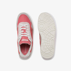 Women's T-Clip Leather and Suede Sneakers / Lacoste