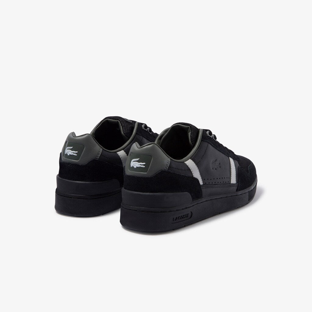 Men's T-Clip Leather and Suede Sneakers / Lacoste