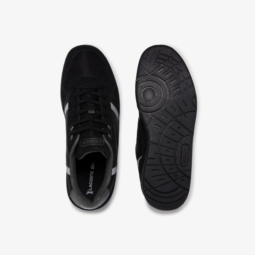 Men's T-Clip Leather and Suede Sneakers / Lacoste