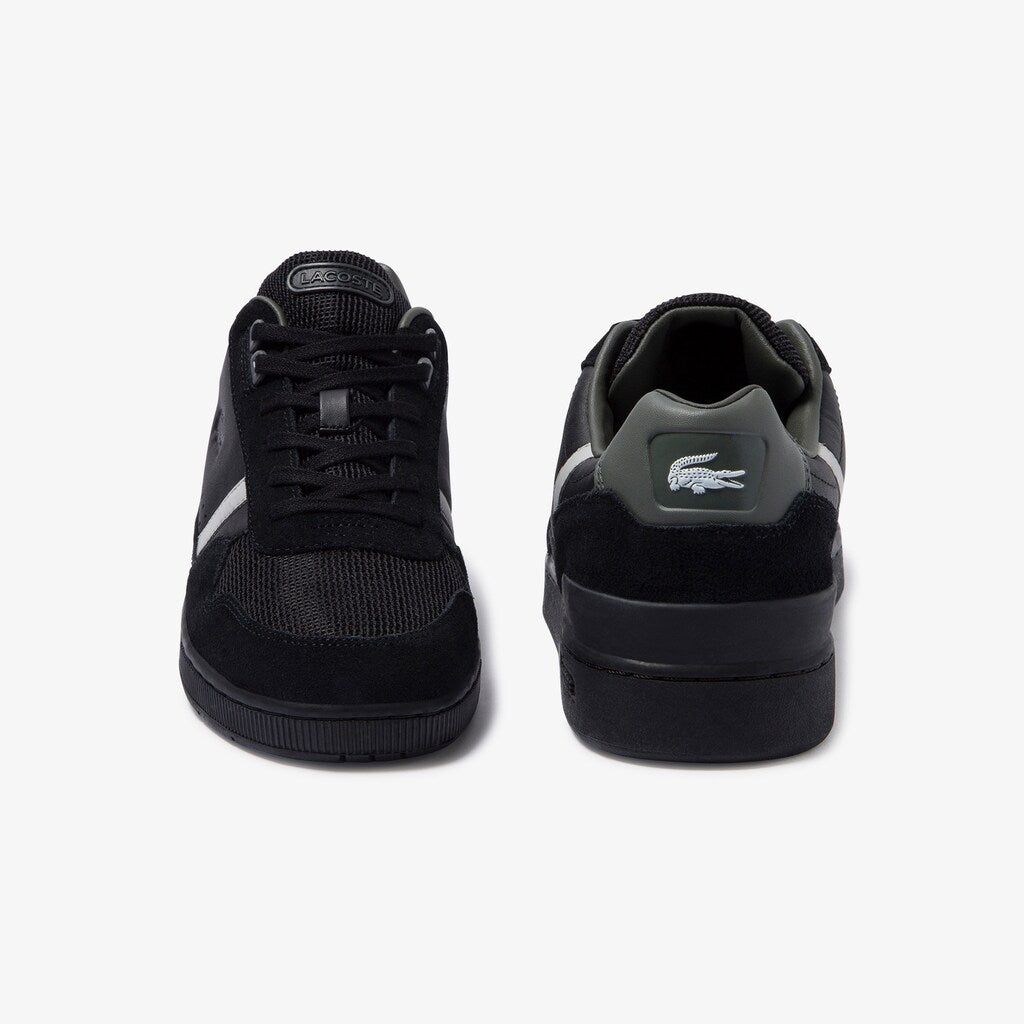 Men's T-Clip Leather and Suede Sneakers / Lacoste