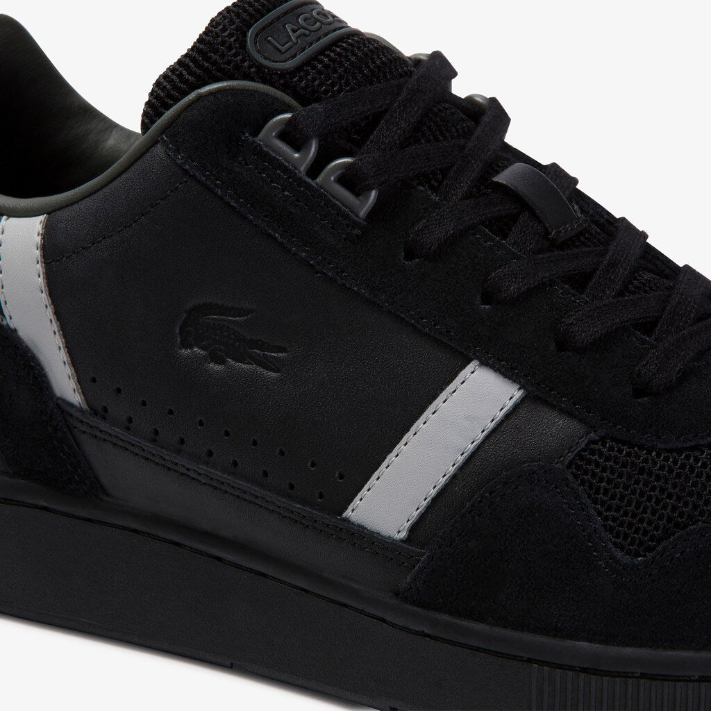 Men's T-Clip Leather and Suede Sneakers / Lacoste