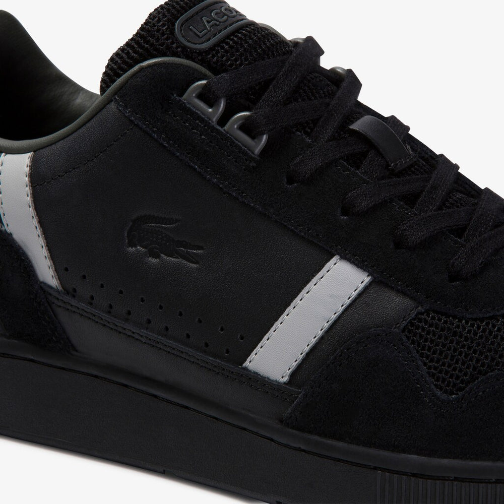 Men's T-Clip Leather and Suede Sneakers / Lacoste