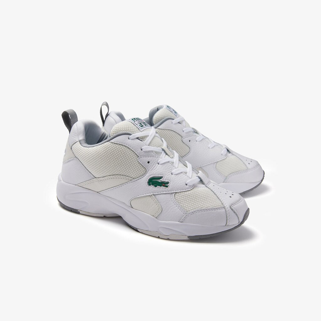 Men's Storm 96 Leather and Textile Sneakers / Lacoste