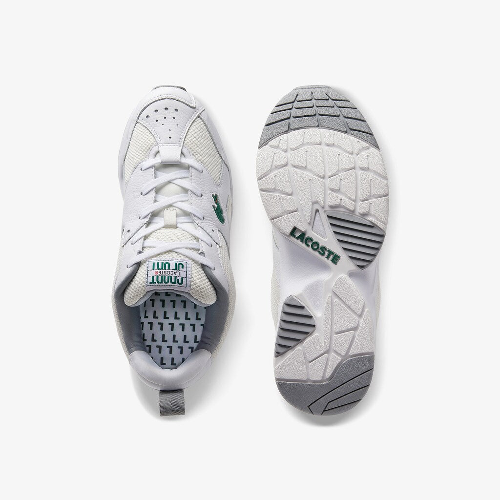 Men's Storm 96 Leather and Textile Sneakers / Lacoste