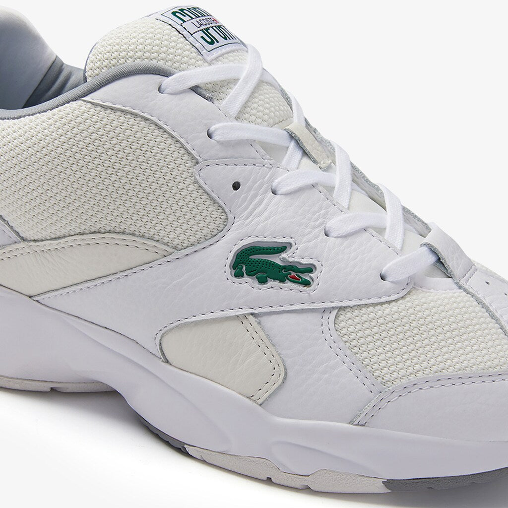 Men's Storm 96 Leather and Textile Sneakers / Lacoste