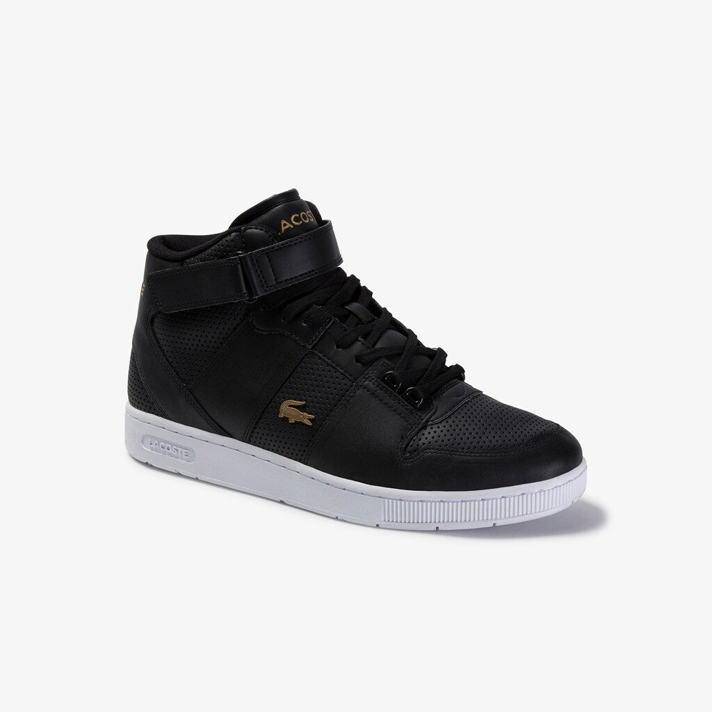 Men's Tramline Mid Perforated Leather Sneakers / Lacoste
