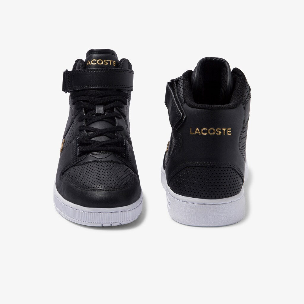 Men's Tramline Mid Perforated Leather Sneakers / Lacoste