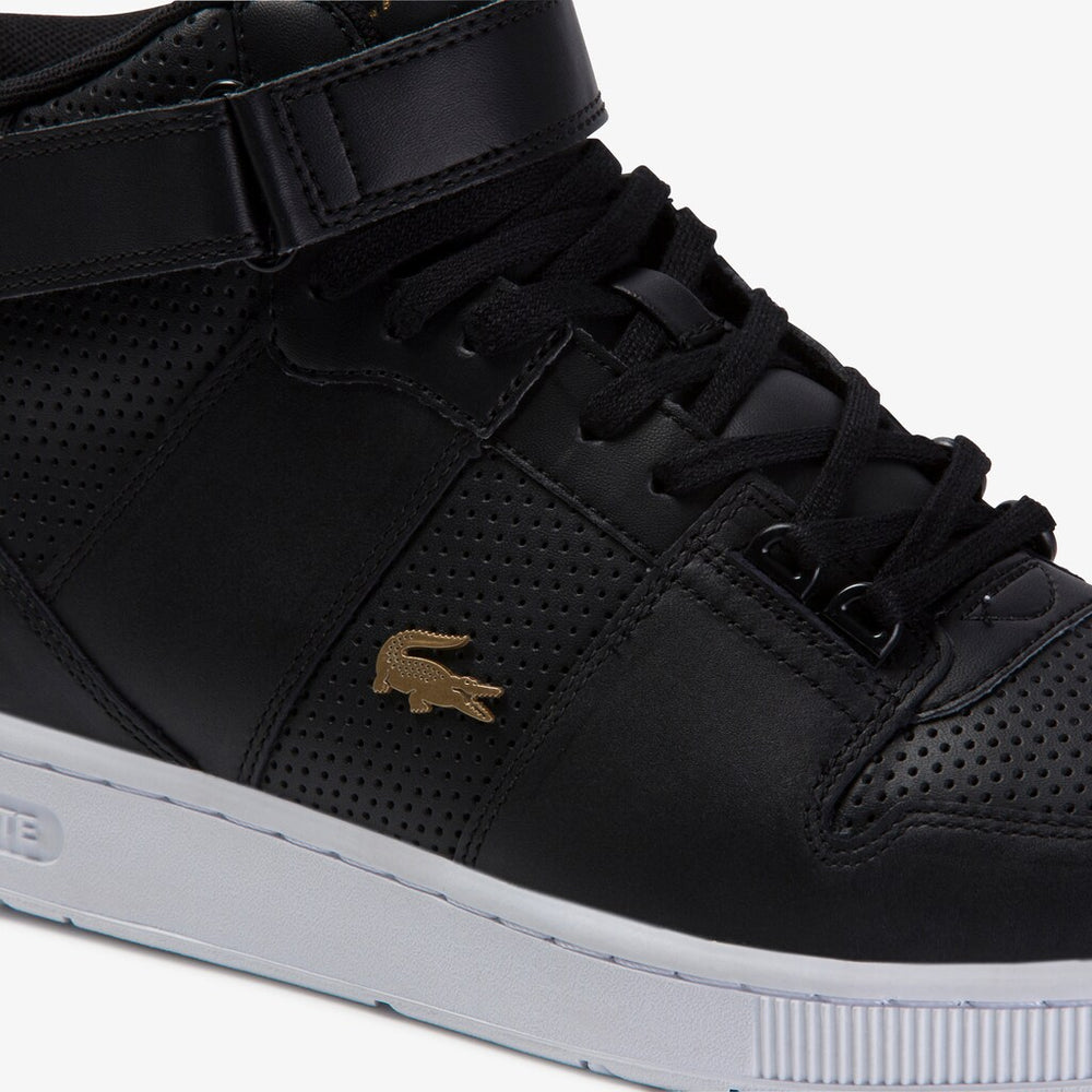Men's Tramline Mid Perforated Leather Sneakers / Lacoste
