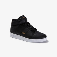 Men's Tramline Mid Perforated Leather Sneakers / Lacoste