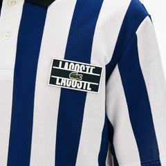 Men's LIVE Loose Fit Striped Cotton Piqué Polo Shirt / Lacoste