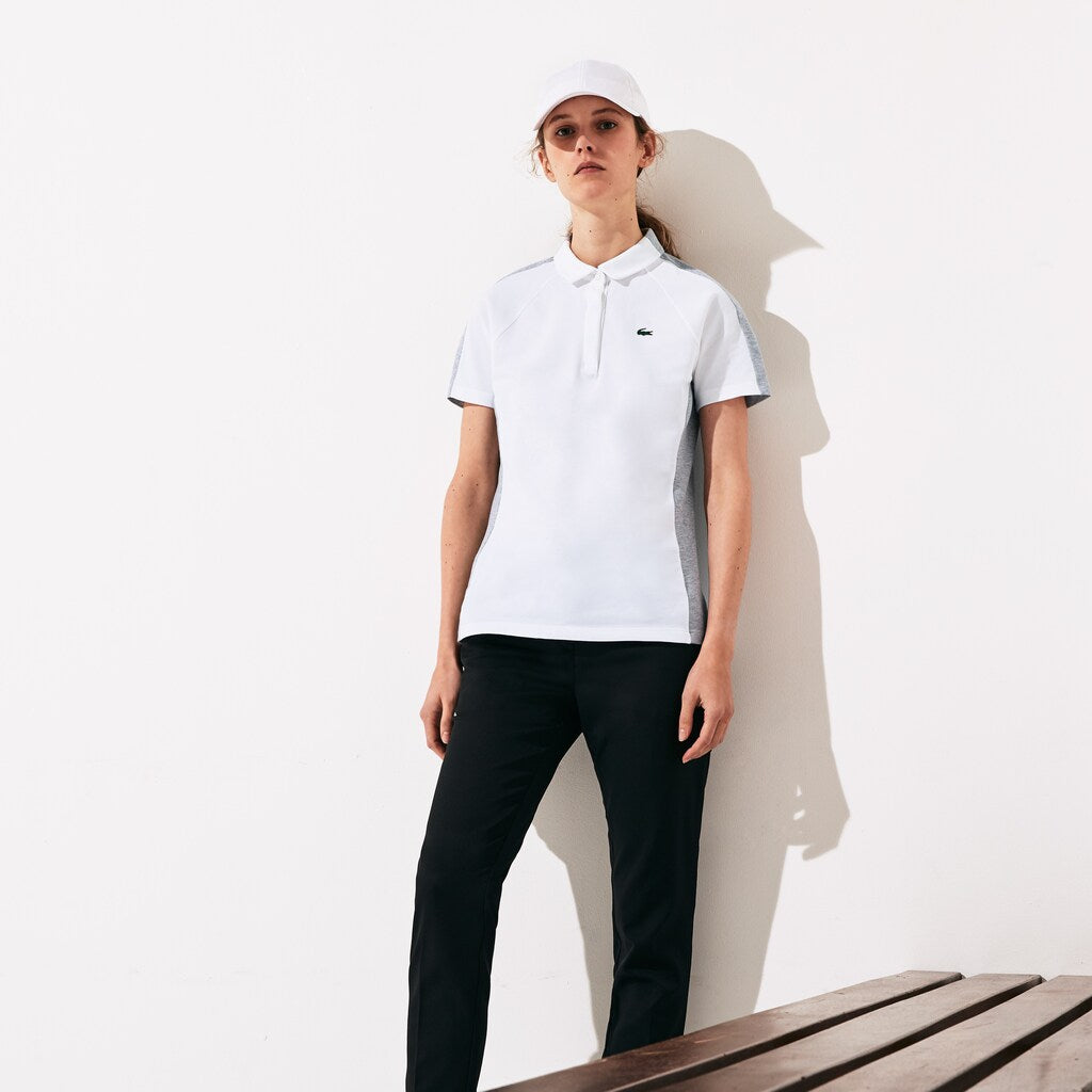 Women's SPORT Two-Tone Stretch Cotton Piqué Golf Polo Shirt / Lacoste