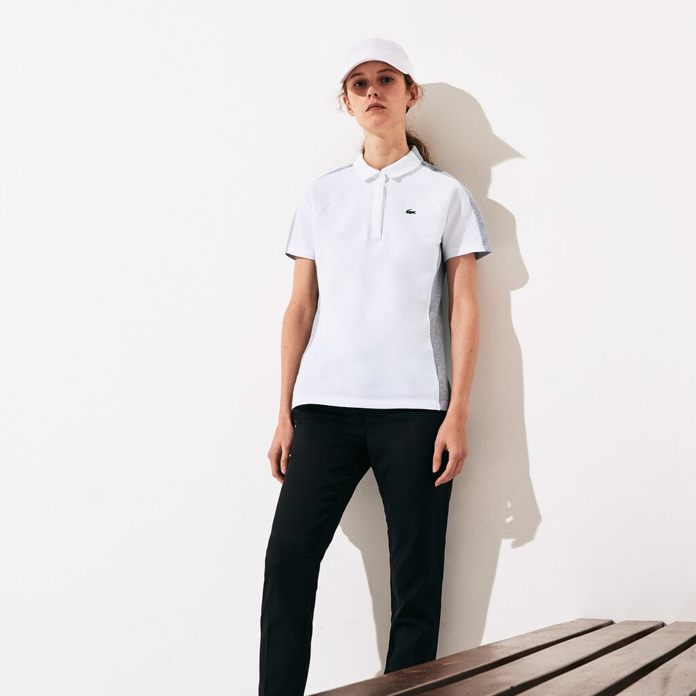 Women's SPORT Two-Tone Stretch Cotton Piqué Golf Polo Shirt / Lacoste