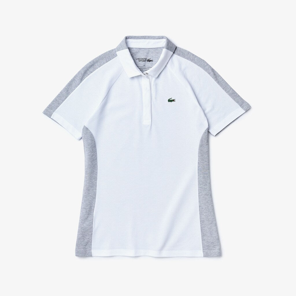 Women's SPORT Two-Tone Stretch Cotton Piqué Golf Polo Shirt / Lacoste
