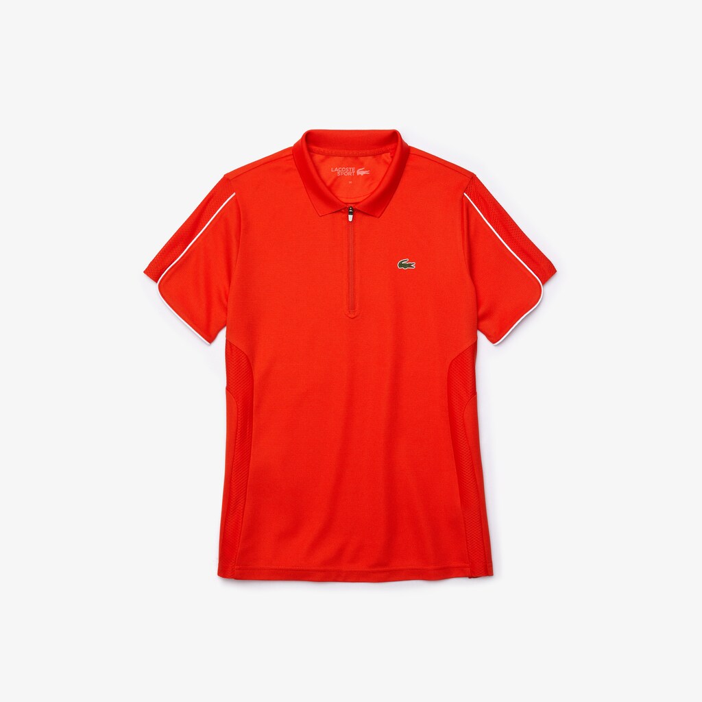 Women's SPORT Breathable Zip-Up Polo Shirt / Lacoste