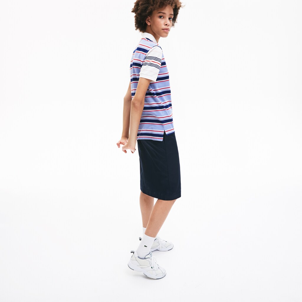 Women's Classic Fit Striped Cotton Polo Shirt / Lacoste