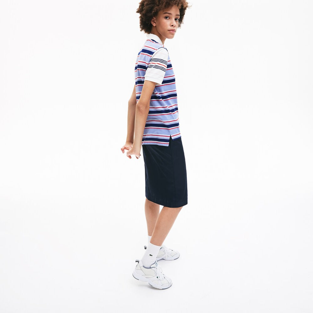 Women's Classic Fit Striped Cotton Polo Shirt / Lacoste