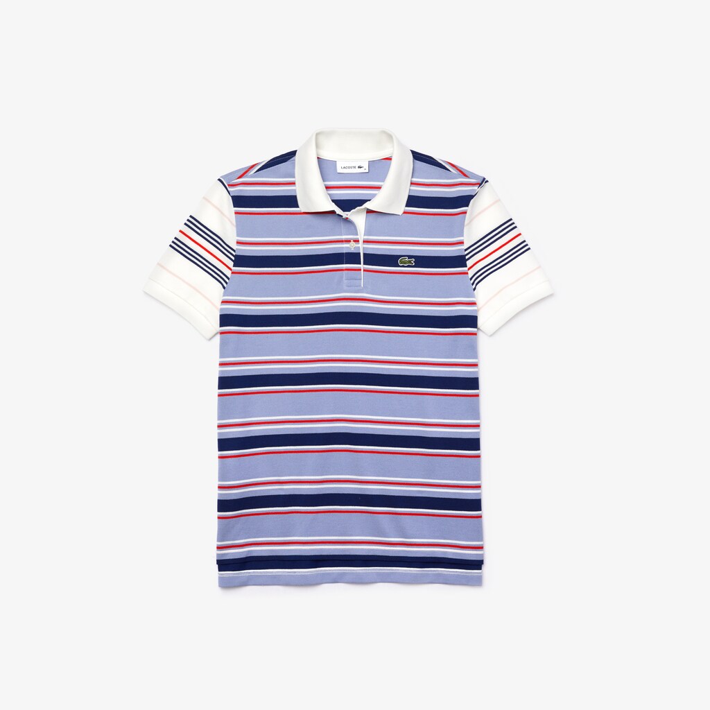 Women's Classic Fit Striped Cotton Polo Shirt / Lacoste