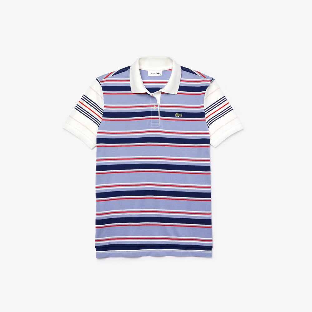 Women's Classic Fit Striped Cotton Polo Shirt / Lacoste