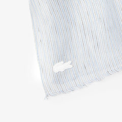 Women's Pinstriped Cotton-Linen Scarf / Lacoste
