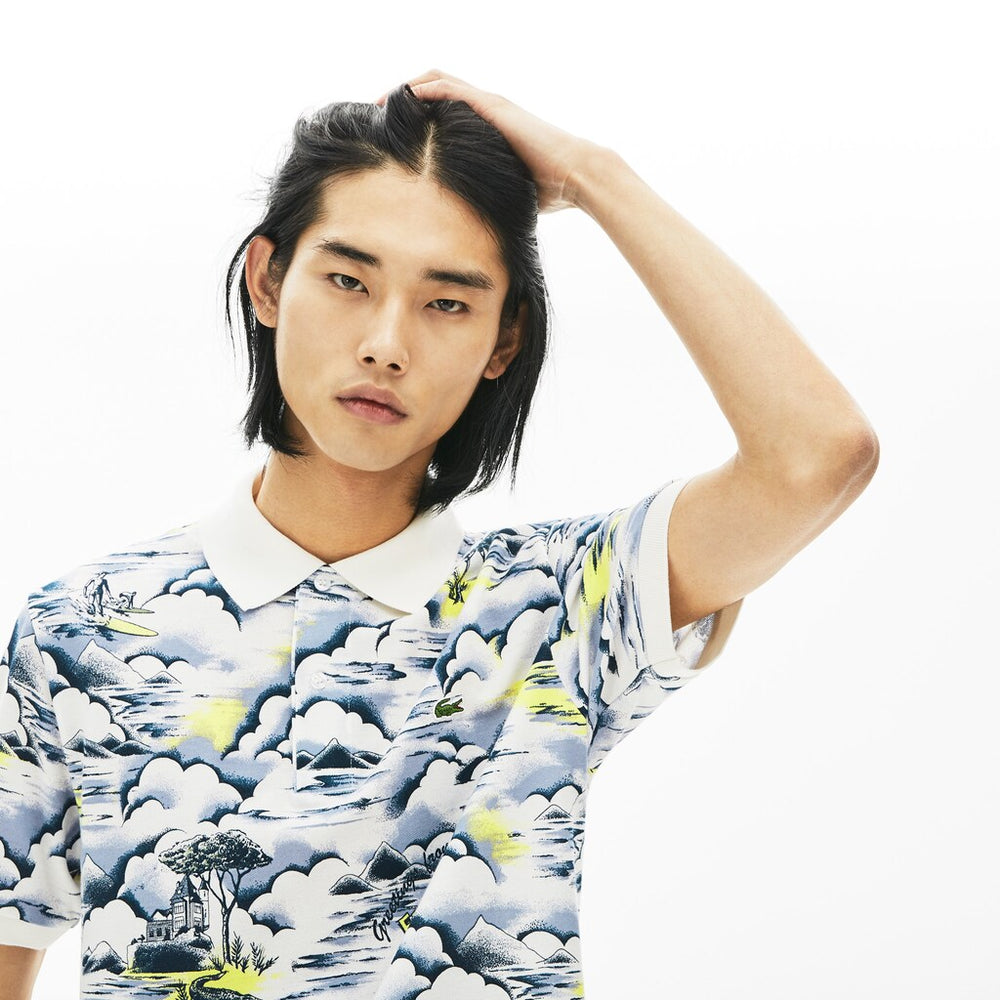 Men's Print Cotton Piqué Classic Fit Polo Shirt / Lacoste