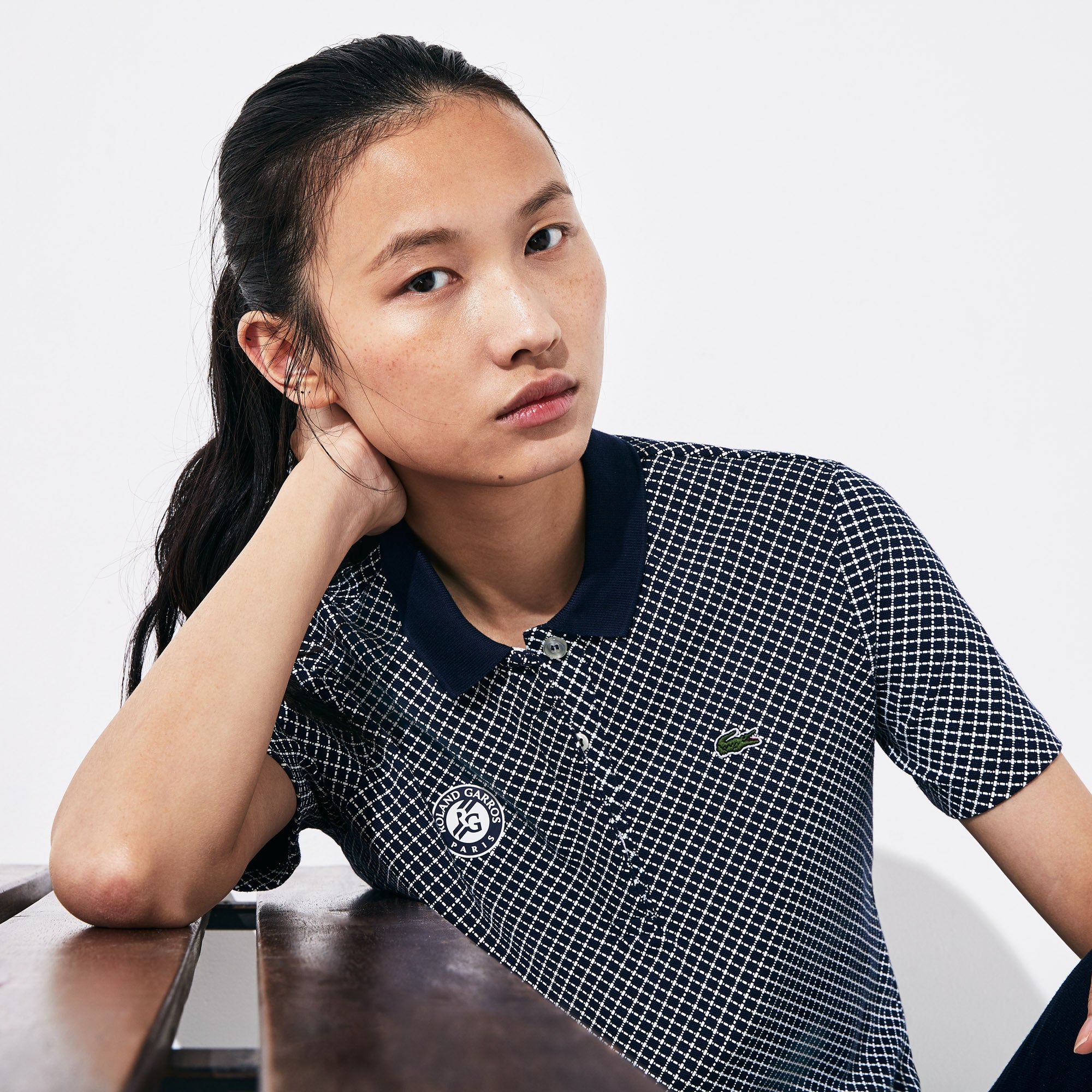 Women's SPORT Roland Garros Printed Cotton Polo Shirt / Lacoste