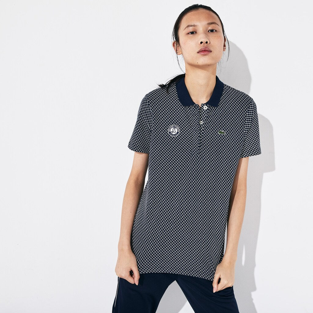Women's SPORT Roland Garros Printed Cotton Polo Shirt / Lacoste