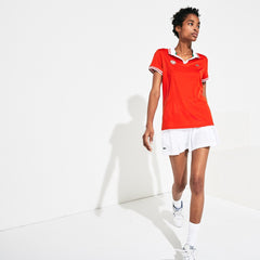 Women's SPORT Roland Garros Breathable V-Neck Polo Shirt / Lacoste