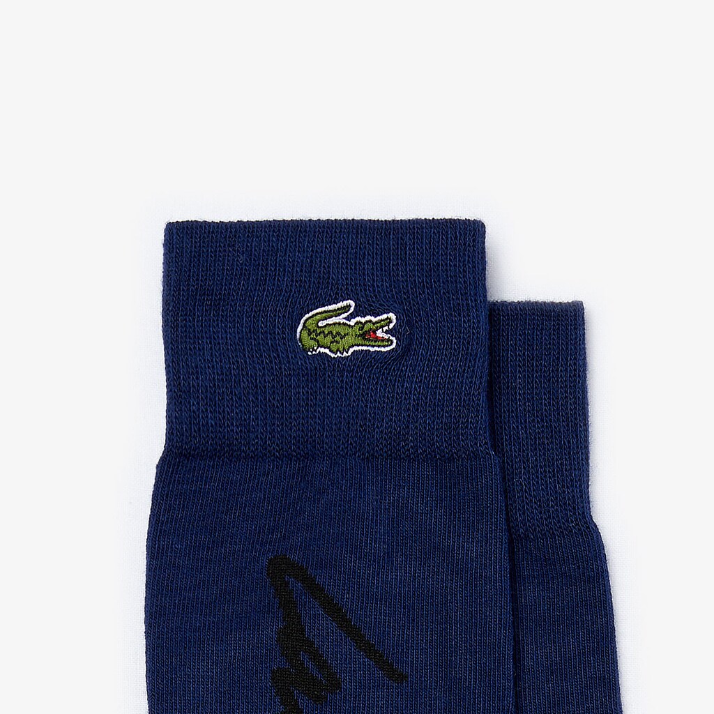 Unisex LIVE Signature Print Socks / Lacoste