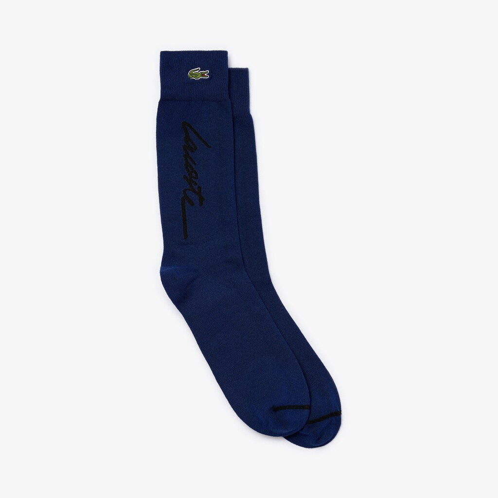 Unisex LIVE Signature Print Socks / Lacoste