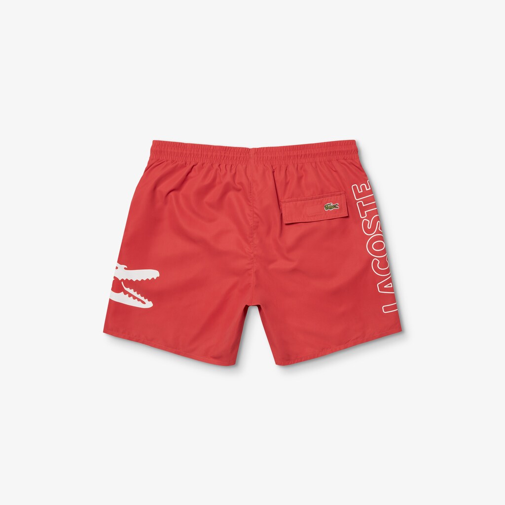 Men's Oversized Crocodile Print Light Quick-Dry Swim Shorts / Lacoste