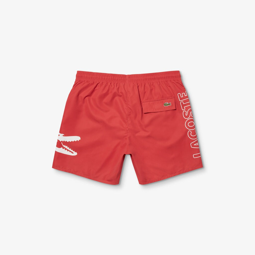 Men's Oversized Crocodile Print Light Quick-Dry Swim Shorts / Lacoste