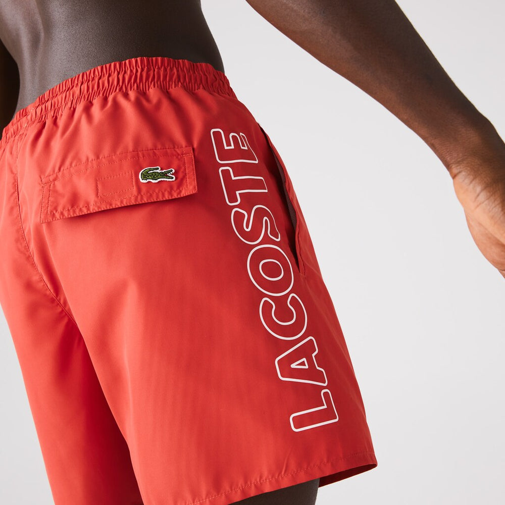 Men's Oversized Crocodile Print Light Quick-Dry Swim Shorts / Lacoste